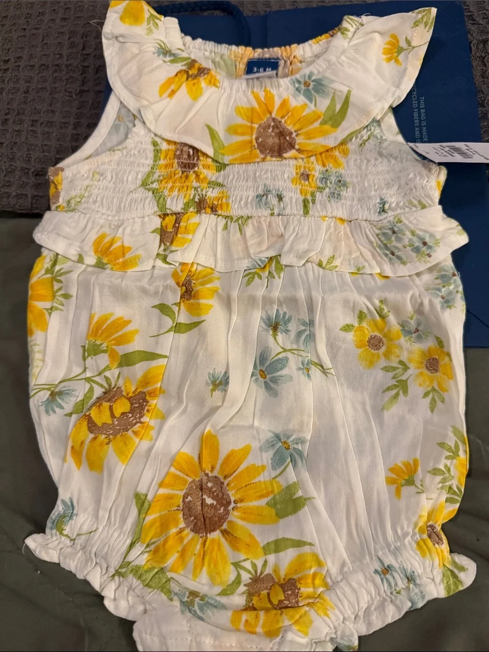 Old Navy Girls Sunflower One-Piece outfits - White, Pink, Yellow